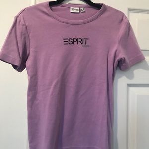 Esprit ribbed vintage Lavender t shirt Large